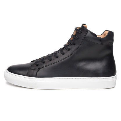 Black Leather Sneakers